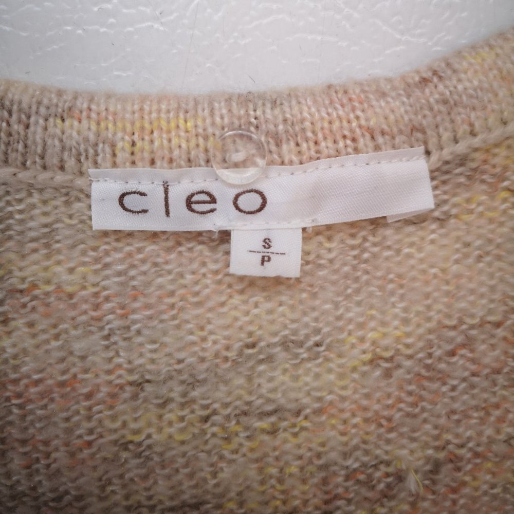 Cleo Ladies Size Small V-neck with Scarf Multi Colored Long Sweater / Tunic - Picture 3 of 12